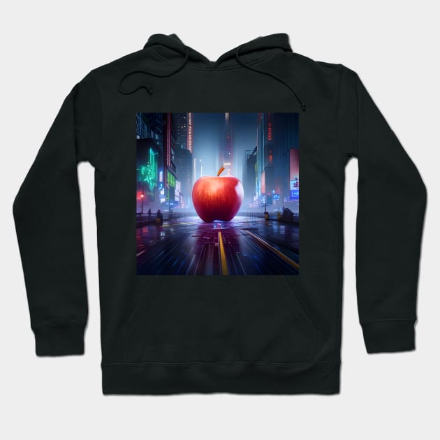 Apple in City Hoodie by SmartPufferFish